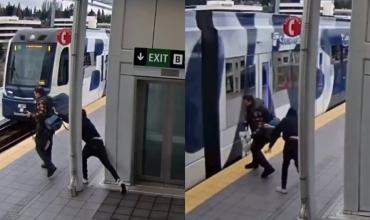 Horror en el andén: un hombre lo empujó a las vías con el tren en movimiento y se salvó por centímetros