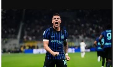 Lautaro Martínez volvió encendido tras su lesión: marcó un doblete en la victoria de Inter ante Roma