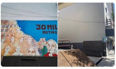 Polémica en Mar del Plata: tapan con pintura el mural de la memoria “30 mil motivos” realizado por un histórico artista local