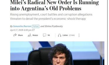 The Wall Street Journal: “El nuevo orden radical de Milei se topa con los viejos problemas de la Argentina”