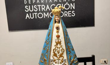 Recuperan imagen de la Virgen del Valle robada en barrio Las Margaritas 