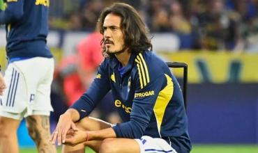 Cavani volvió a lesionarse en la previa a un partido decisivo de Boca