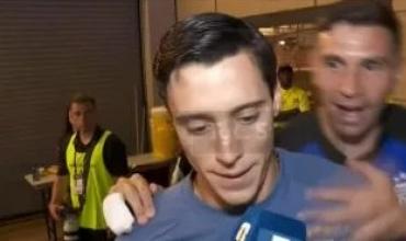 El gesto de Dibu Martínez con Santiago Beltrán tras su debut en la Selección Argentina: "¡Vamos, papá!"