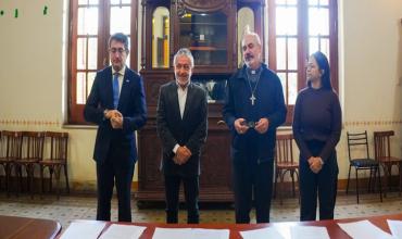 El intendente Armando Molina firmó un convenio con el obispo Dante Braida para fundar el museo del obispo Angelelli