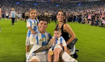 Valu Cervantes viajó a Estados Unidos con sus dos hijos para alentar a Enzo Fernández en el Mundial 2026