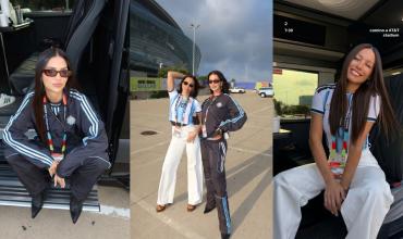 Zaira Nara, Pampita y Maxi López vivieron la previa del partido de Argentina junto a los hinchas en Dallas