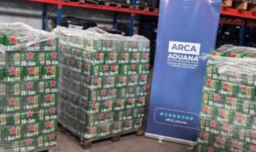 Contrabando millonario: secuestran más de 55 mil latas de cervezas importadas y botellas de whisky y licor en un operativo