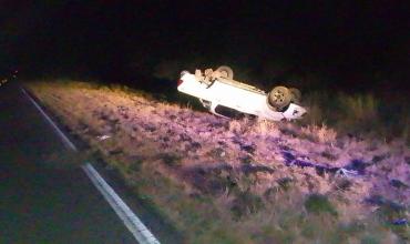 Volcó una camioneta sobre la Ruta 38 y dos hombres fueron hospitalizados en Chamical
