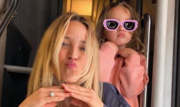 Con looks relajados, Luisana Lopilato mostró la intimidad de la gira de Michael Bublé junto a su hija Vida