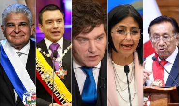 Presidentes en Latinoamérica: Milei cae un puesto y queda entre los cinco peor valorados
