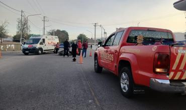 Choque entre dos motos en barrio Vargas: ambos conductores fueron hospitalizados
