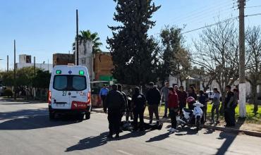 Una motociclista resultó herida tras intentar esquivar un perro en avenida Primero de Marzo