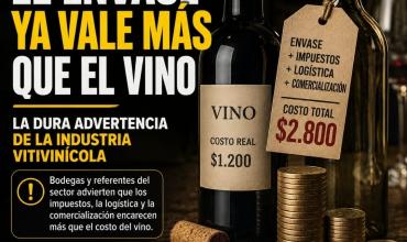 El envase ya vale más que el vino: la dura advertencia de la industria vitivinícola