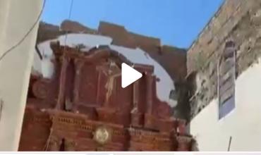 Por el terremoto, colapsó una iglesia de 240 años y solo quedó en pie la fachada