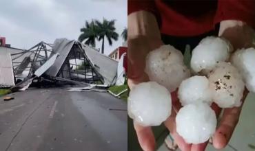 Fenomeno de "El Niño". Temporal en Brasil, Paraguay y Misiones: dos muertos, caída de granizo y fuertes vientos