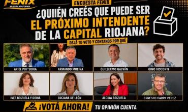 Encuesta Fénix: ¿Quién creés que puede ser el próximo intendente de la Capital riojana?