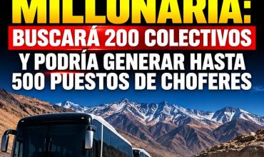 VICUÑA PREPARA UNA LICITACIÓN MILLONARIA: BUSCARÁ 200 COLECTIVOS Y PODRÍA GENERAR HASTA 500 PUESTOS DE CHOFERES