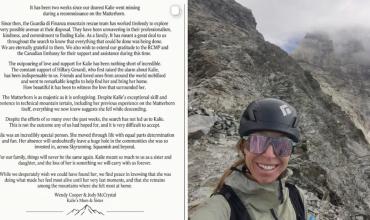 Desgarradora carta de la familia de la atleta que desapareció en una montaña: “Todo indica que cayó mientras descendía”