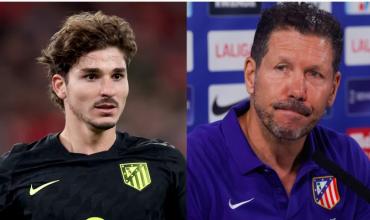 El Cholo Simeone confirmó que Julián Álvarez estará disponible para el clásico ante el Real Madrid
