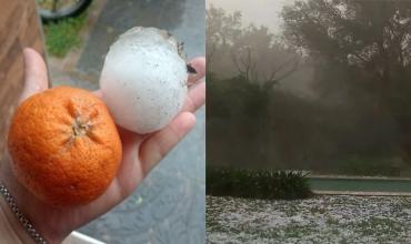 Una impresionante tormenta de granizo azotó Córdoba: causó destrozos en Unquillo y Mendiolaza