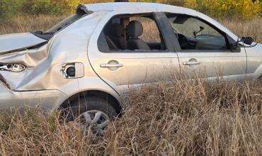 Patquía: un hombre volcó con su automóvil en la Ruta 38 y resultó ileso