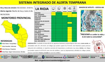 Rigen alertas por lluvias, nevadas, viento y zonda en gran parte de La Rioja