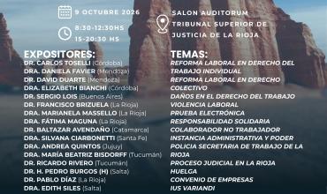 La Rioja será sede del V Congreso de Derecho Laboral y las VI Jornadas Nacionales FIDEST