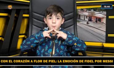 Fidel, un niño riojano, sobre la despedida de Messi: "Me rompía el corazón porque no quería que se vaya"