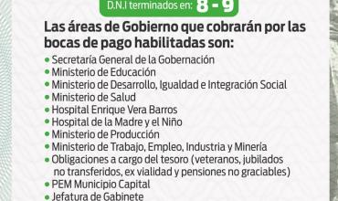 Este viernes continúa el pago de Chachos: en Capital cobran los DNI terminados en 8 y 9