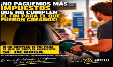 Néstor "Titi" Bosetti:"¡No paguemos más impuestos que no cumplen el fin para el que fueron creados!"