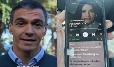 La chicana de Pedro Sánchez a Milei en su visita a España: publicó una imagen de “Fanático” de Lali