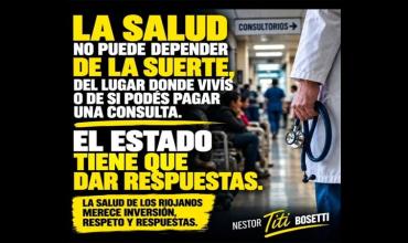 La salud de los riojanos tiene que ser una prioridad real, no solamente un discurso.