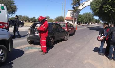 Choque en cadena en Av. Ortiz de Ocampo