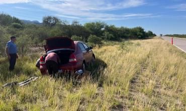 El Portezuelo: Un auto derrapó por Ruta Provincial N°29