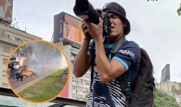 Nuevo parte médico del fotógrafo que fue herido de gravedad en la marcha al Congreso: sigue en estado crítico