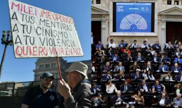 Tensión dentro y fuera del Congreso: marcha de los jubilados y sesión clave por el acuerdo con el FMI