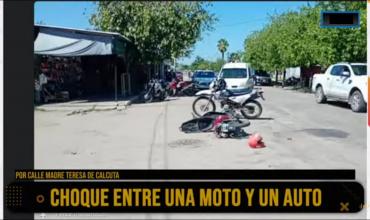 Mujer hospitalizada tras accidente de tránsito