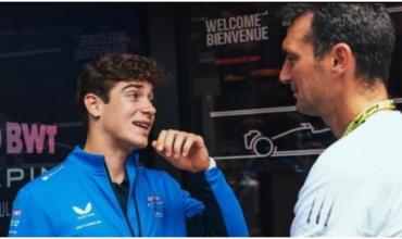 Lionel Scaloni y Franco Colapinto, juntos antes del GP de Bélgica de Fórmula 1