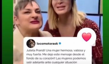 Se hizo viral un video de “Locomotora” Oliveras con un mensaje emotivo para Julieta Prandi antes del juicio