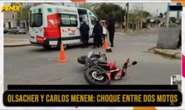 Accidente entre dos motos: Una conductora terminó hospitalizada