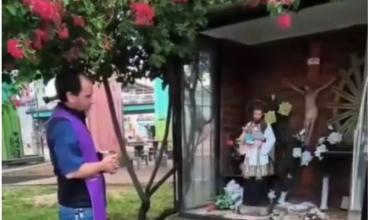 Conmoción en Liniers por un acto de vandalismo a la Virgen de Luján en el Santuario de San Cayetano