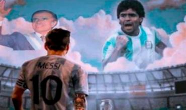 Zulemita Menem intervino una imagen de Lio Messi y Diego Maradona con una foto de su padre y se volvió viral