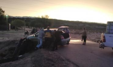 Aimogasta: conductor ebrio volcó en el ingreso a la ciudad
