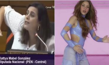 Insólita escena en el Congreso de Paraguay: una diputada criticó a sus adversarios al ritmo de “Te Felicito” de Shakira