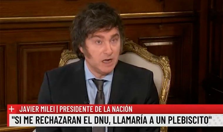 Javier Milei Dijo Que En Caso De Que El Congreso Le Rechace El DNU