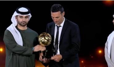 Lionel Scaloni fue reconocido en los Globe Soccer Awards