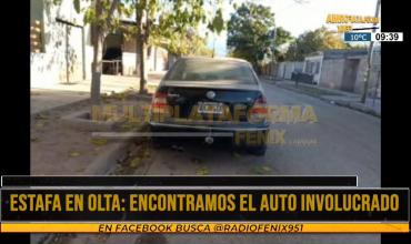 Fenix encontró el auto de Carolina, la mujer víctima de una estafa en Olta 