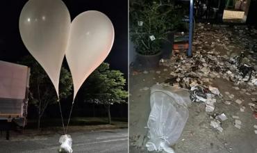 Corea del Norte envió nuevamente globos con desechos a Seúl