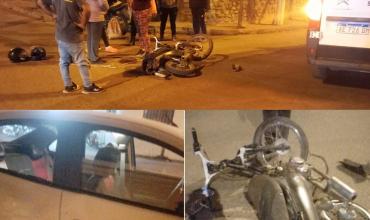 La Rioja: Fuerte colisión entre una moto y un taxi 