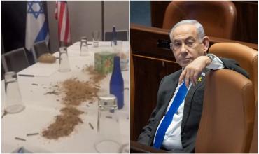 Estados Unidos: activistas contaminaron la mesa de Netanyahu con insectos y gusanos